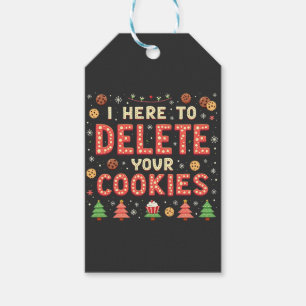 I'm Here to Delete Your Cookies Ugly Xmas Sweater  Gift Tags