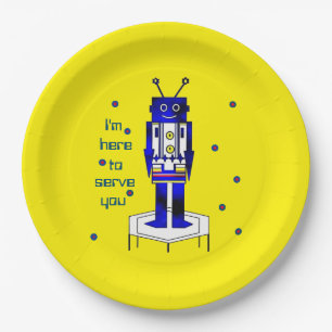 "I'm here to serve you" Paper Plate