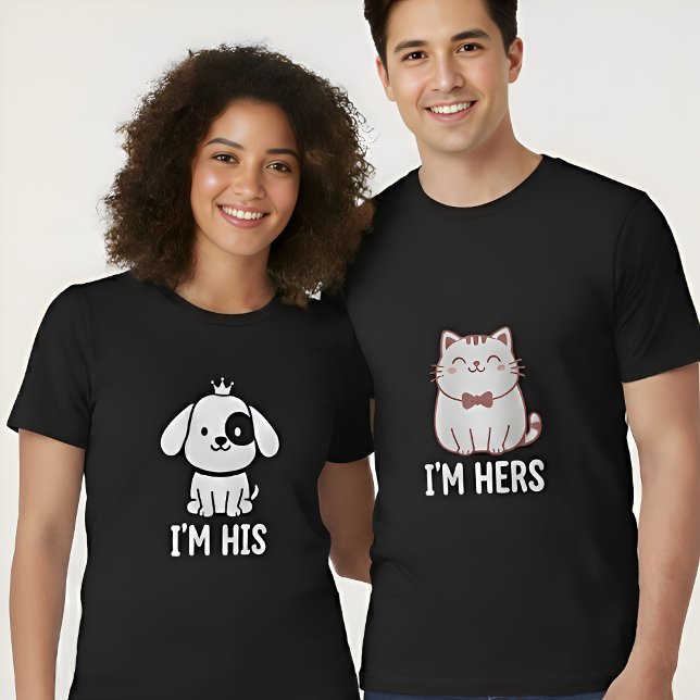 I'm Hers Matching Couples Cat T-Shirt (Creator Uploaded)