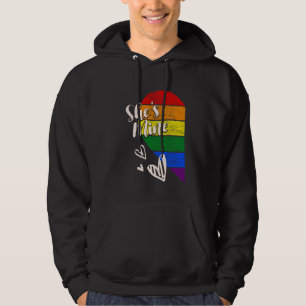 I'm Hers & She's Mine LGBTQ+ Pride Couple Matching Hoodie