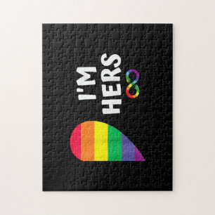 Im hers shes mine matching for pride lesbian coupl jigsaw puzzle