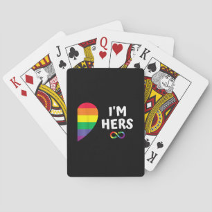 Im hers shes mine matching for pride lesbian coupl playing cards
