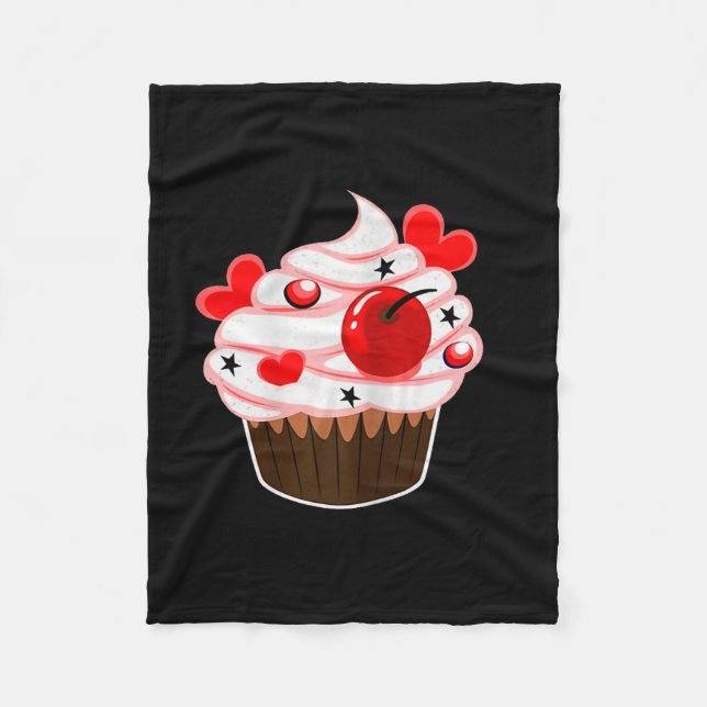 Im His Cupcake Im Her Studmuffin Valentine Matchin Fleece Blanket (Front)