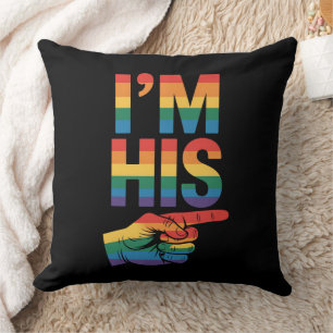 I'm His Gay Couple Matching LGBTQ Pride Cushion