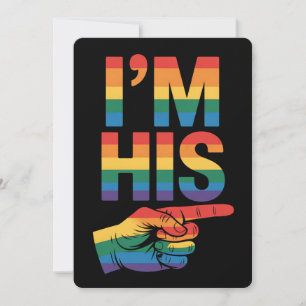 I'm His Gay Couple Matching LGBTQ Pride Invitation
