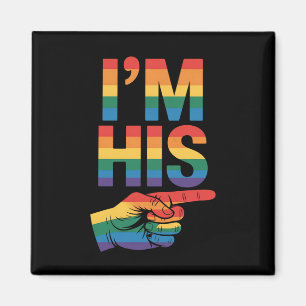 I'm His Gay Couple Matching LGBTQ Pride Magnet