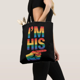 I'm His Gay Couple Matching LGBTQ Pride Tote Bag