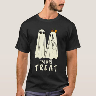 I'm His Treat Ghosts Funny Couple Matching Hallowe T-Shirt