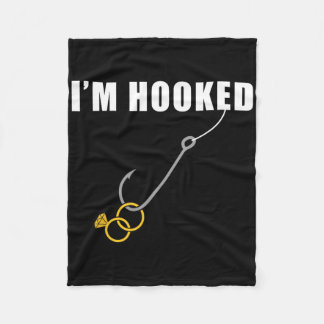 I'm Hooked Engagement Ring Marriage Proposal Fishi Fleece Blanket