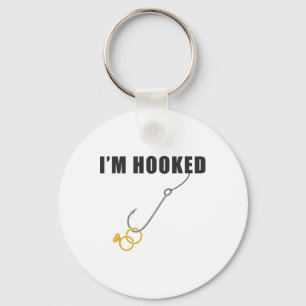 I'm Hooked Engagement Ring Marriage Proposal Fishi Key Ring