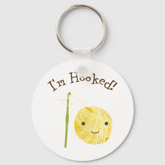 I'm Hooked! Key Ring (Front)