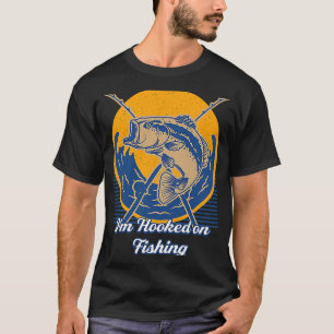 I'm Hooked on Fishing Lakes Fisherman Lagoon Fish T-Shirt