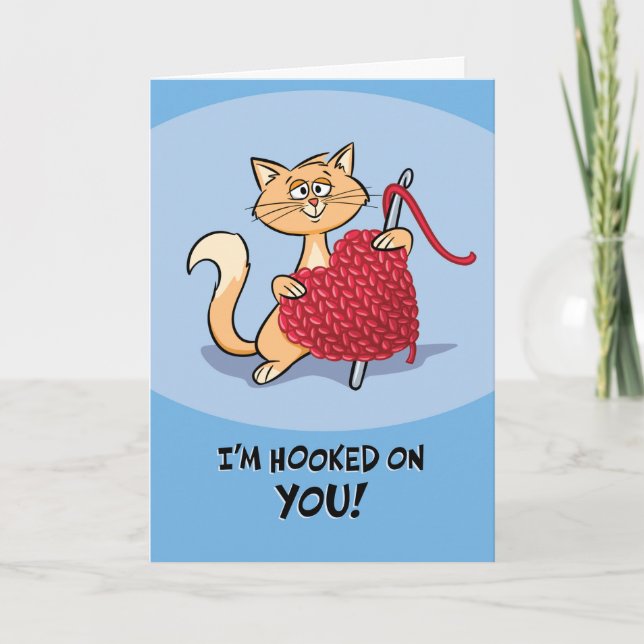 I'm Hooked on You Valentine Card (Front)