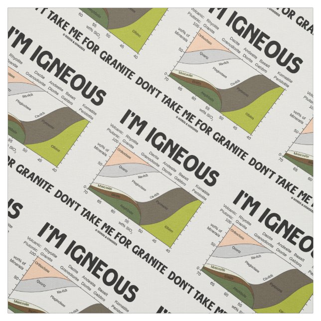 I'm Igneous Don't Take Me For Granite Fabric (Swatch)