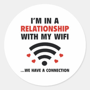 I'm In A Relationship Classic Round Sticker