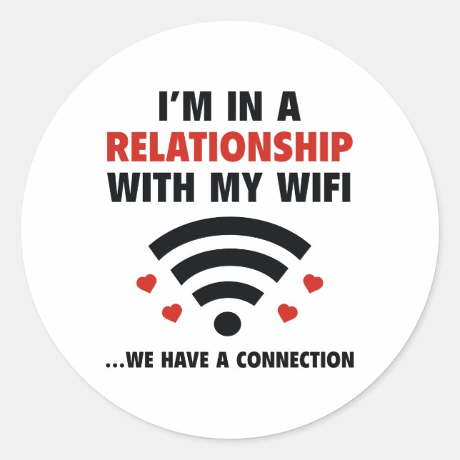 I'm In A Relationship Classic Round Sticker (Front)