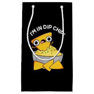 I'm In Dip Chip Funny Food Pun Dark BG Small Gift Bag