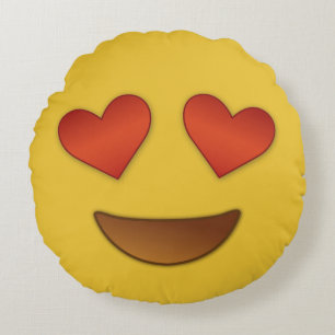I'm in like with you emoji round cushion