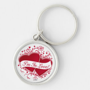 I'm In Love! Red Hearts Key Ring