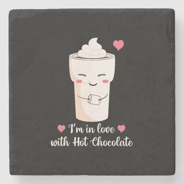 I'm In Love With Hot Chocolate Stone Coaster (Front)