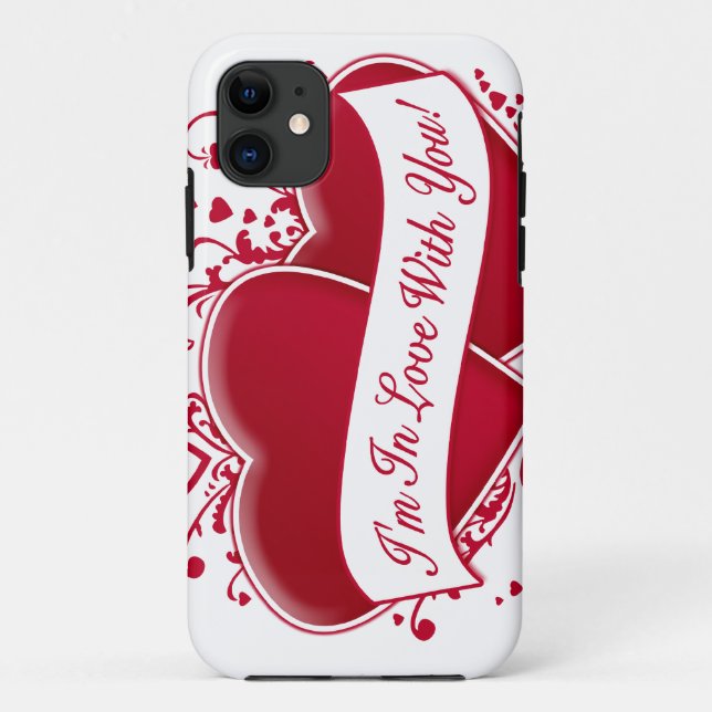 I'm In Love With You! Red Hearts Case-Mate iPhone Case (Back)