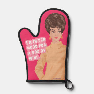 I'm in the mood for a box of wine. oven mitt