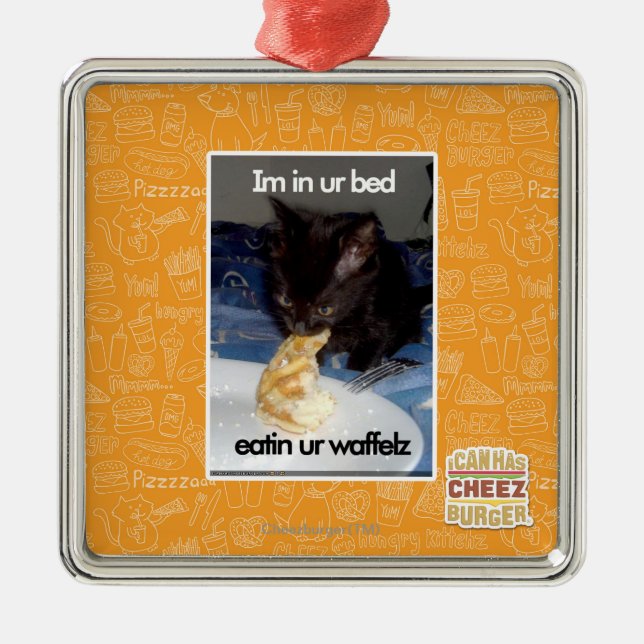 Im in ur bed metal tree decoration (Front)