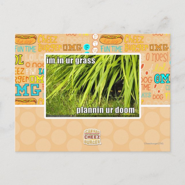 im in ur grass postcard (Front)