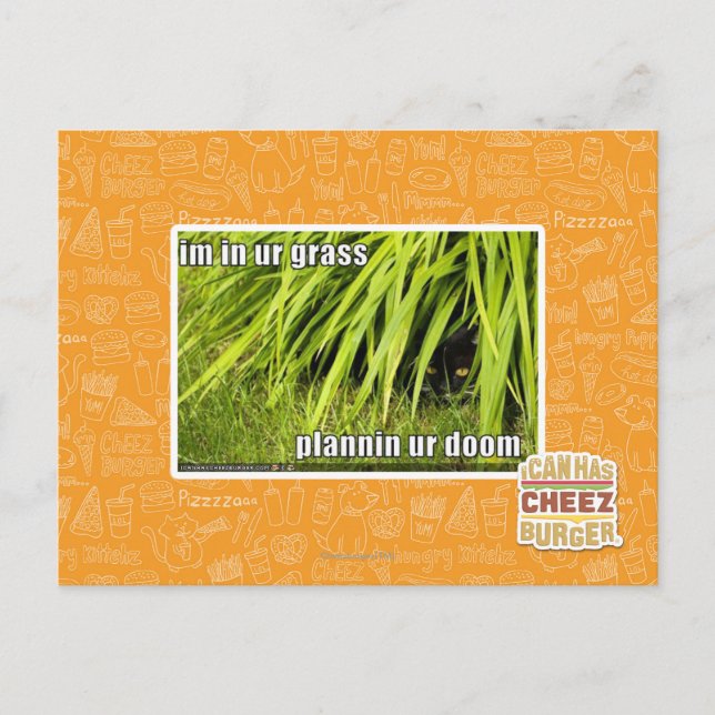 im in ur grass postcard (Front)