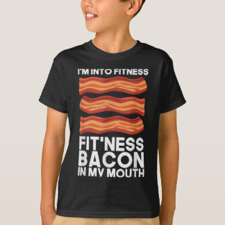 Im Into Fitness Bacon In My Mouth T Shirt Bbq Meat