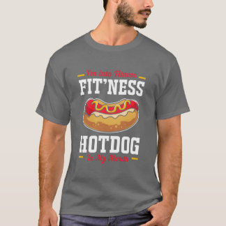 Im Into Fitness Fast Food Funny Hotdog retro T-Shirt