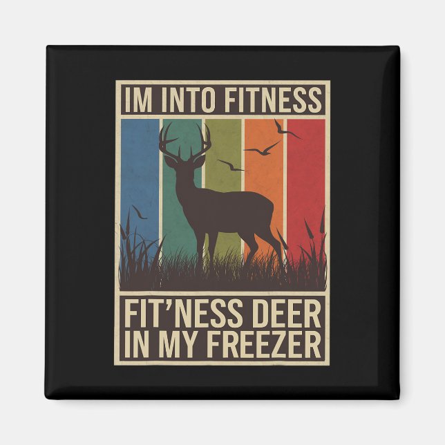 Im Into Fitness Fit Ness Deer Freezer Men Women Hu Magnet (Front)