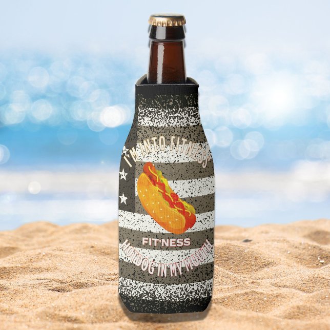 I'm Into Fitness Fit'ness Hotdog In My Mouth  Can  Bottle Cooler (Creator Uploaded)