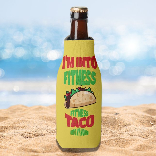 I'm Into Fitness Fit'ness Taco In My Mouth    Can  Bottle Cooler (Creator Uploaded)