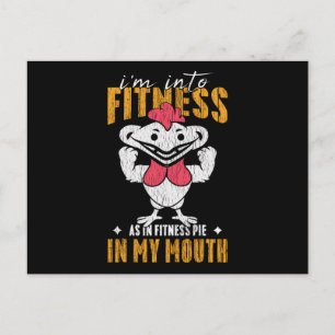 Im Into Fitness Pie In My Mouth Funny Thanksgiving Postcard