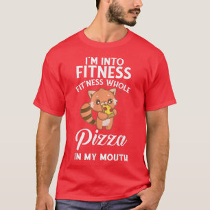 Im Into Fitness Pizza Lovers Kawaii Red Panda Pres T-Shirt