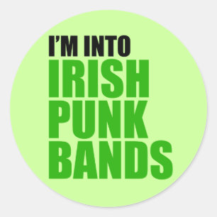 I'm Into Irish Punk Bands Classic Round Sticker