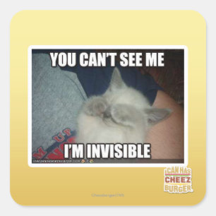 I'm Invisible Square Sticker