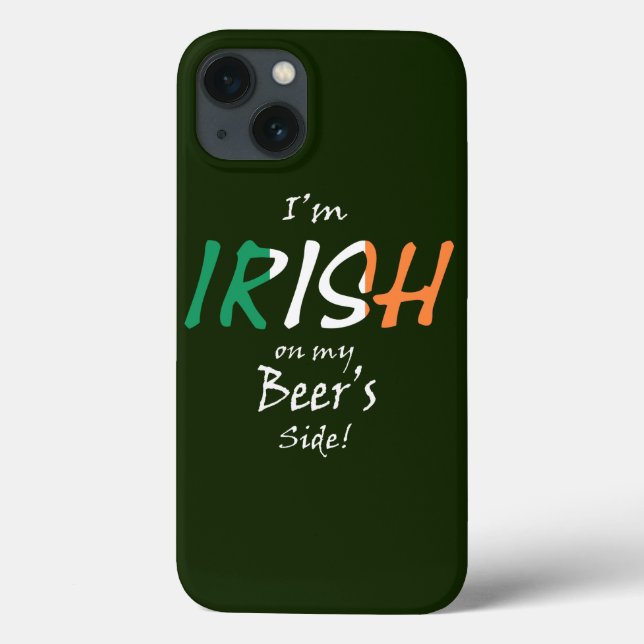 I'm Irish On My Beer's Side wt Irish Flag iphcnt Case-Mate iPhone Case (Back)