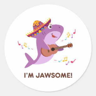 I'm Jawsome Pun Round Sticker