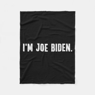 I'm Joe Biden Funny Instant Lazy Halloween Costume Fleece Blanket