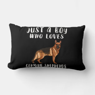 Im Just A Boy Who Loves German Shepherd Lumbar Cushion