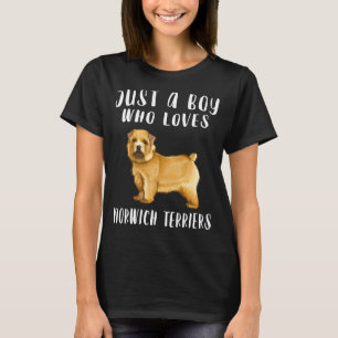Im Just A Boy Who Loves Norwich Terriers Dog T-Shirt