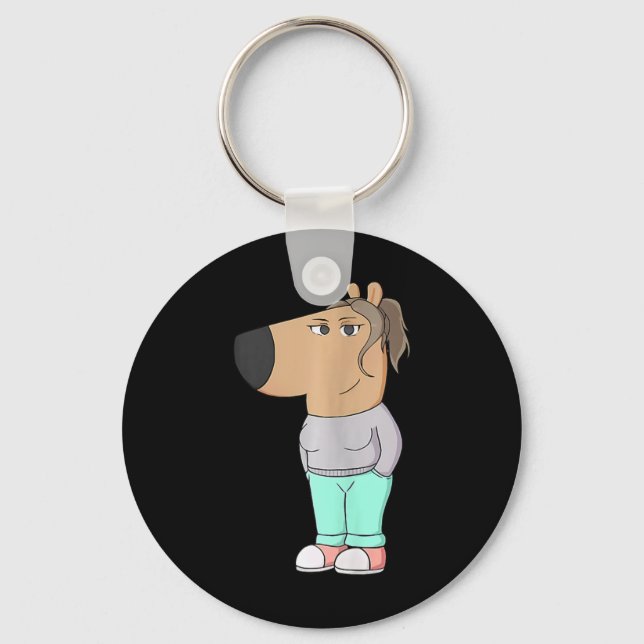 I'm Just A Chill Girl Meme Funny Chill 5  Key Ring (Front)