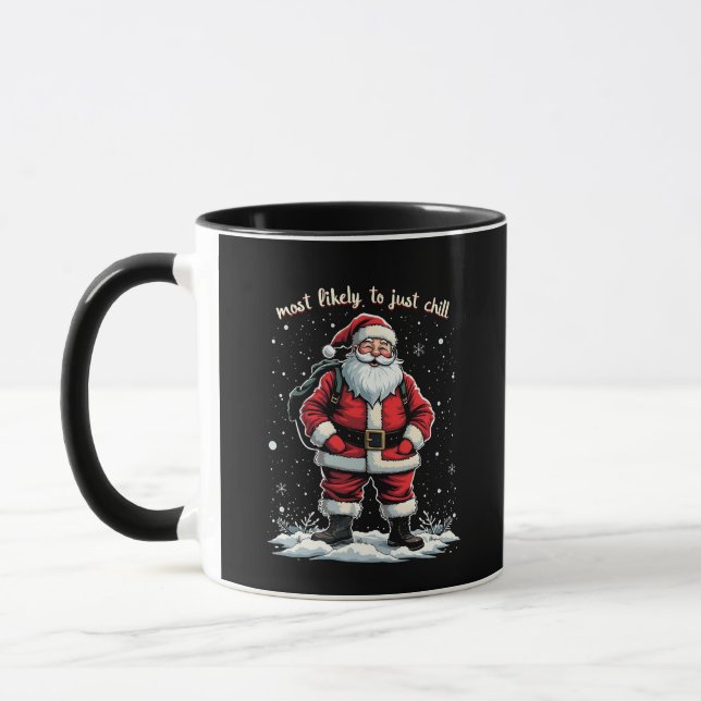 I'm Just a Chill Guy Christmas Santa Chill Guy  Mug (Left)