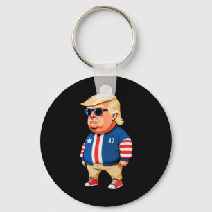 I'm Just A Chill Guys Trump Funny Chill Guy Meme Key Ring