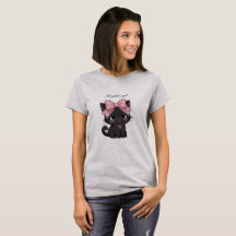 I'm Just A Girl Coquette Black Cat T-Shirt