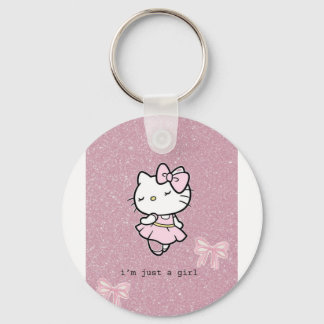 I'm just a girl key chain