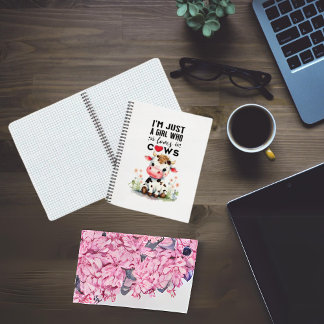 I'm Just A Girl Who Loves Cows Spiral Notebook