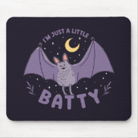 I'm Just A Little Batty Funny Halloween Bat Pun